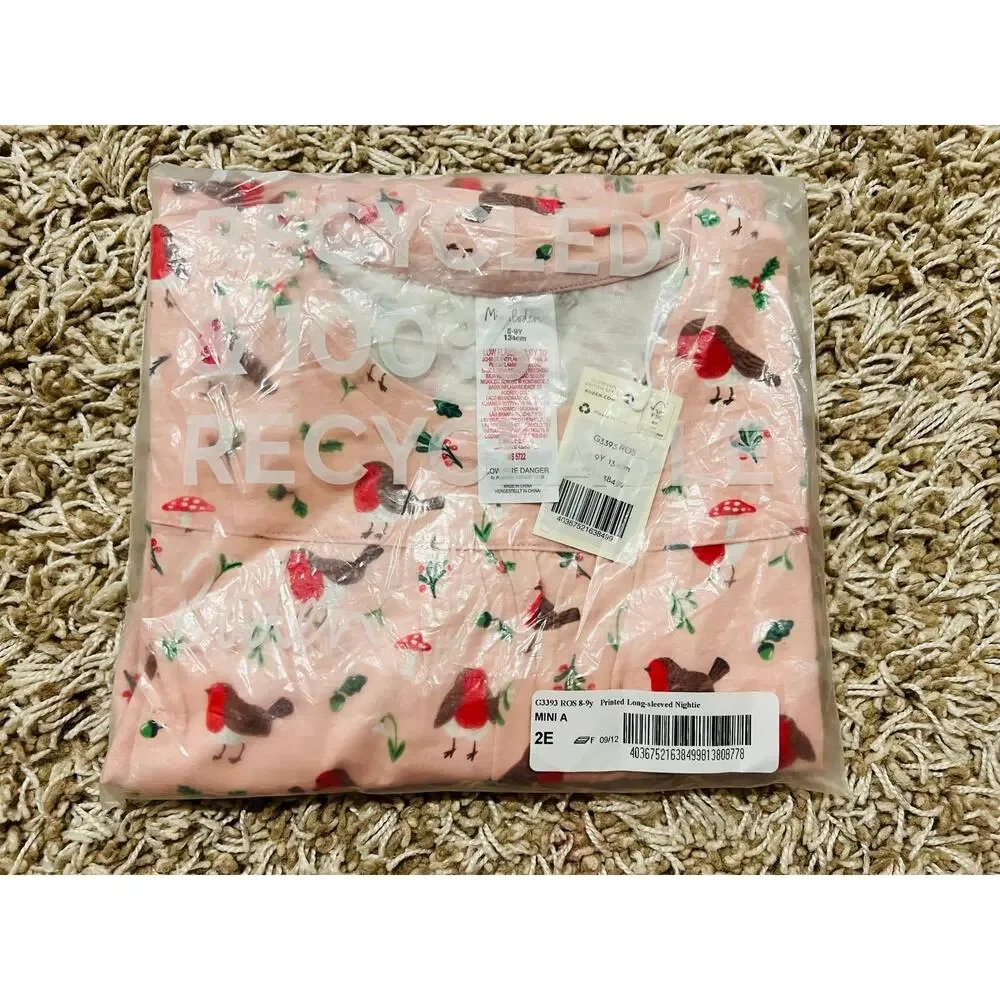 NWT❤️Mini Boden Printed Long-sleeved Nightie sz8-9y